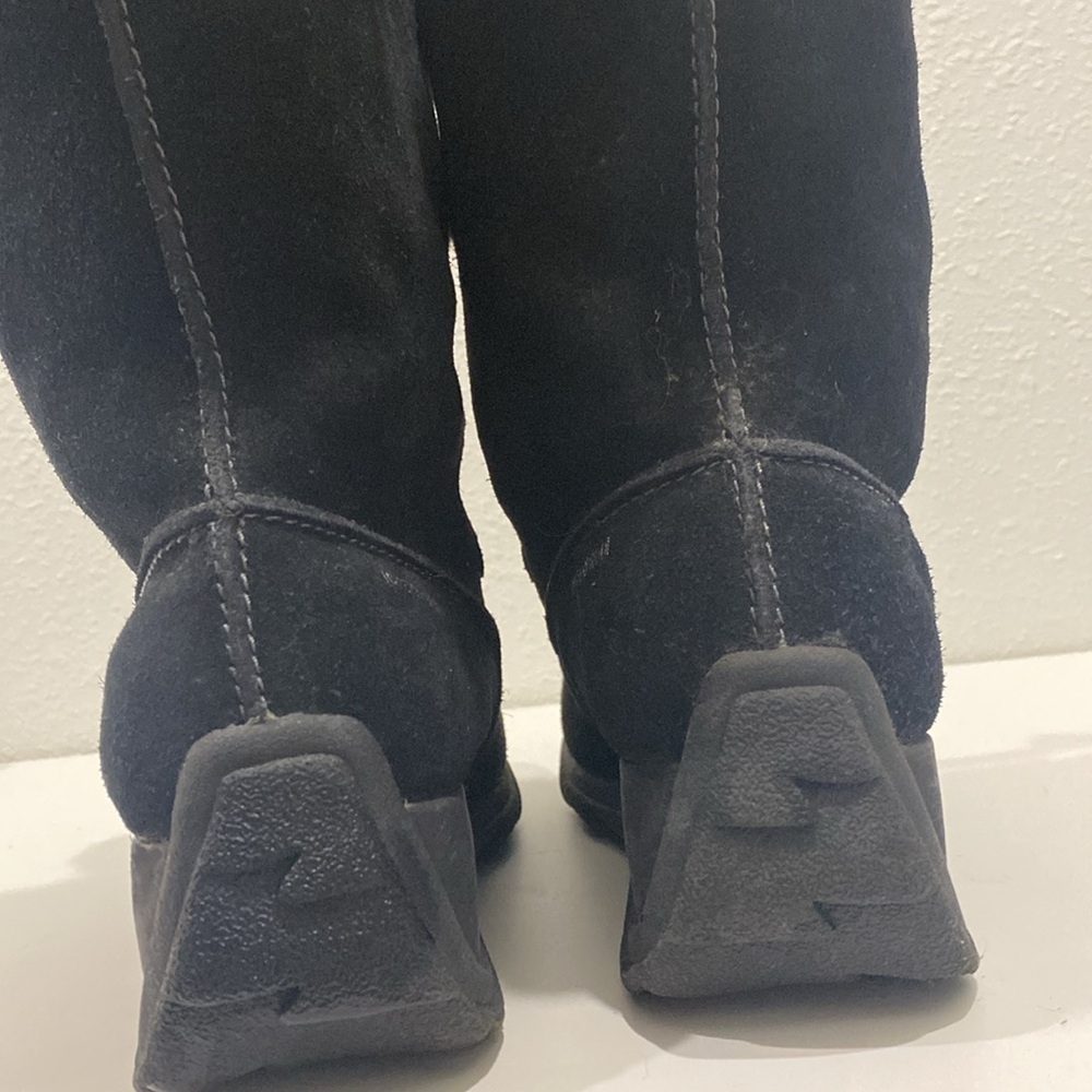 SPORTO WATERPROOF BLACK SUEDE FAUX FUR CUFF WINTER SNOW BOOTS~ Size 8.5 - Picture 7 of 16